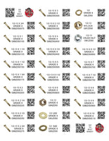 DIY 1" X 2.75" LABELS GRADE 8 COARSE THREAD 1/4-20 TO 3/4-10 (LABELS ONLY)