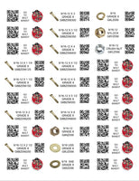 DIY 1" X 2.75" LABELS GRADE 8 COARSE THREAD 1/4-20 TO 3/4-10 (LABELS ONLY)