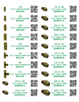 DIY 1" X 4" LABELS TRUCK  BRASS (LABELS ONLY)