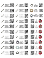 DIY 1" X 2.75" LABELS GRADE 5 COARSE THREAD 1/4 - 1/2 (LABELS ONLY)