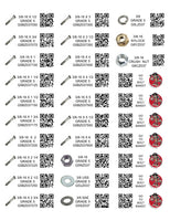 DIY 1" X 2.75" LABELS GRADE 5 COARSE THREAD 1/4 - 1/2 (LABELS ONLY)