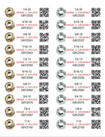 DIY 1" X 4" LABELS GRADE 8 COARSE THREAD 1/4-20 TO 1"-8 (LABELS ONLY)