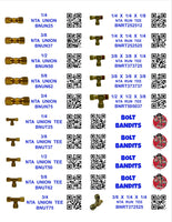 DIY 1" X 4" LABELS TRUCK  BRASS (LABELS ONLY)
