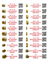 DIY 1" X 4" LABELS TRUCK  BRASS (LABELS ONLY)