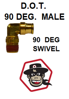 D.O.T. MALE CONNECTORS 90 DEGREE