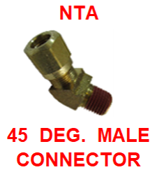 NTA  MALE  CONNECTORS  45  DEGREES