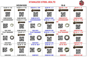 SS INCH SIZES BOLTS 18-8