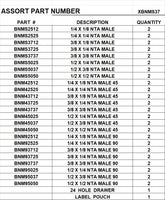 XBNMS37  NTA  MALE  CONNECTORS  1/4  3/8  1/2
