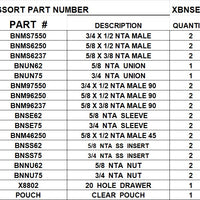 XBNSE62  NTA  MALE  CONNECTORS  5/8  3/4