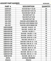 XG2N1025 DRAWER 18-8 STAINLESS STEEL BOLTS 1/4-20, 5/16-18, 3/8-16
