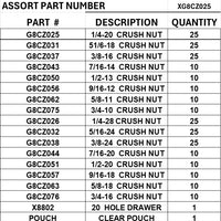 DRAWER GRADE C STOVER LOCK NUTS COARSE AND FINE