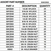 XG8CZ032 GRADE C FINE THREAD LOCK NUTS