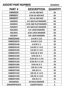 DRAWER GRADE 8 COARSE 1/4 TO 3/8