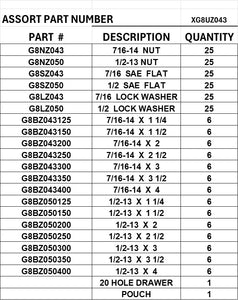 DRAWER GRADE 8 COARSE 7/16 TO 1/2