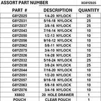 DRAWER GRADE 8 NYLOCKS COARSE AND FINE THREAD