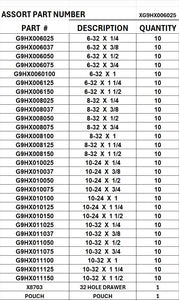 XG9HX006025 SOCKET HEAD CAPSCREWS MACHINE SCREW SIZES