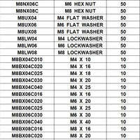 XM8NX04C DRAWER METRIC BOLTS M4 M6 M8