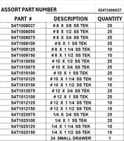 XS4T1008037 STAINLESS STEEL TEK SCREWS SMALL MOBILE DRAWER
