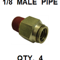 BDMS2512  1/4  X  1/8  D.O.T.  MALE  CONNECTOR (4 PACK)