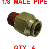 BDMS3712  3/8  X  1/8  D.O.T.  MALE  CONNECTOR (4 PACK)