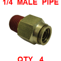 BDMS3725  3/8  X  1/4  D.O.T.  MALE  CONNECTOR (4 PACK)