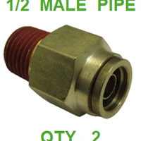 BDMS7550  3/4  X  1/2  D.O.T.  MALE  CONNECTOR (2 PACK)