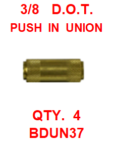 BDUN37  3/8  D.O.T.  UNION (4 PACK)