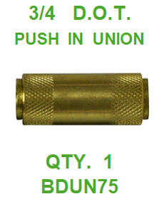 BDUN75  3/4  D.O.T.  UNION (1 PER PACK)