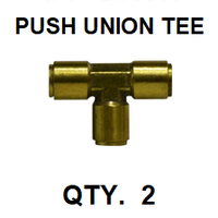 BDUT25  1/4  D.O.T.  UNION  TEE (2 PACK)