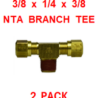 BNBT372537  3/8 X 1/4 X 3/8  NTA  MALE BRANCH  TEE  (2 PACK)