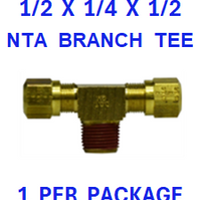 BNBT502550  1/2 X 1/4 X 1/2  NTA  MALE  BRANCH  TEE