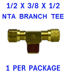 BNBT503750  1/2 X 3/8 X 1/2  NTA  MALE  BRANCH  TEE