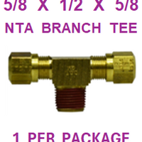 BNBT625062  5/8 X 1/2 X 5/8  NTA  MALE  BRANCH  TEE