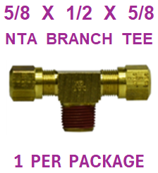 BNBT625062  5/8 X 1/2 X 5/8  NTA  MALE  BRANCH  TEE