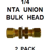 BNBU25  1/4  BULKHEAD  NTA  UNION   (2 PACK)