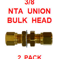 BNBU37  3/8  BULKHEAD  NTA  UNION   (2 PACK)