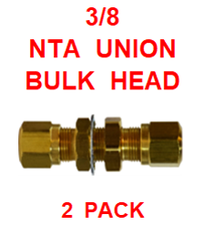 BNBU37  3/8  BULKHEAD  NTA  UNION   (2 PACK)