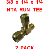 BNRT372525  3/8 X 1/4 X 1/4  NTA  MALE  BRANCH  TEE  (2 PACK)