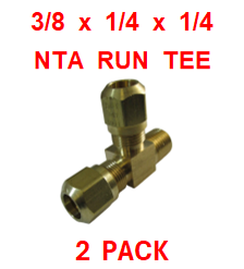 BNRT372525  3/8 X 1/4 X 1/4  NTA  MALE  BRANCH  TEE  (2 PACK)