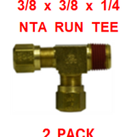 BNRT373725  3/8 X 3/8 X 1/4  NTA  MALE  BRANCH  TEE  (2 PACK)