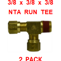 BNRT373737  3/8 X 3/8 X 3/8  NTA  MALE  BRANCH  TEE  (2 PACK)