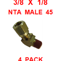 BNM43712  3/8  X  1/8  NTA  MALE  45  DEGREE  CONNECTORS  (4 PACK)