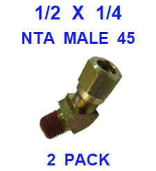 BNM45025  1/2  X  1/4  NTA  MALE  45  DEGREE  CONNECTORS  (2 PACK)