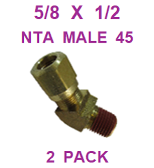 BNM46250  5/8  X  1/2  NTA  MALE  45  DEGREE  CONNECTORS (2 PACK)