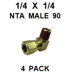 BNM92525  1/4  X  1/4  NTA  MALE  CONNECTORS  (4 PACK)