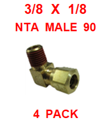 BNM93712  3/8  X  1/8  NTA  MALE  CONNECTORS  (4 PACK)