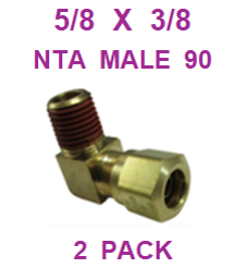 BNM96237  5/8  X  3/8  NTA  MALE  CONNECTORS  (2 PACK)