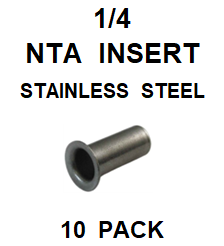 BNSS25  1/4  NTA  SS  INSERT  (10 PACK)