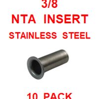 BNSS37  3/8  NTA  SS  INSERT  (10 PACK)