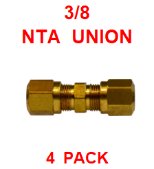 BNUN37  3/8  NTA  UNION   (4 PACK)